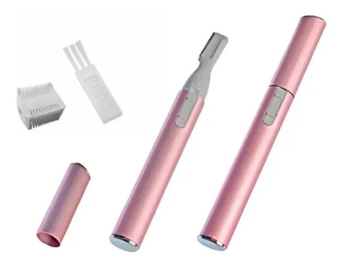 Depilador Eletrico Buço Bigode Aparador Pelos Facial Orelha Cor Rosa