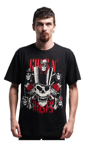 Camiseta Guns And Roses Sixth Skull Rock Activity