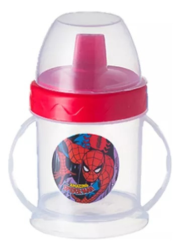 Copo Kids Alça Marvel Spider Man M2 Vermelho 220ml