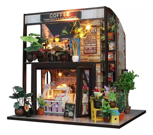 Casa En Miniatura De Flever Kit Diy Con Muebles Para San V