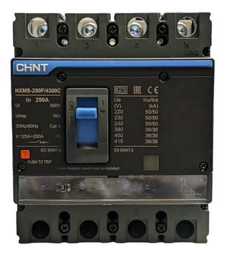 Interruptor 4x250a Automático Compacto Chint - 36ka - L-s-i