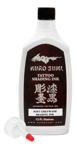 Kuro Sumi Authentic Tattoo Suave Greywash Shading Ink 12 Oz