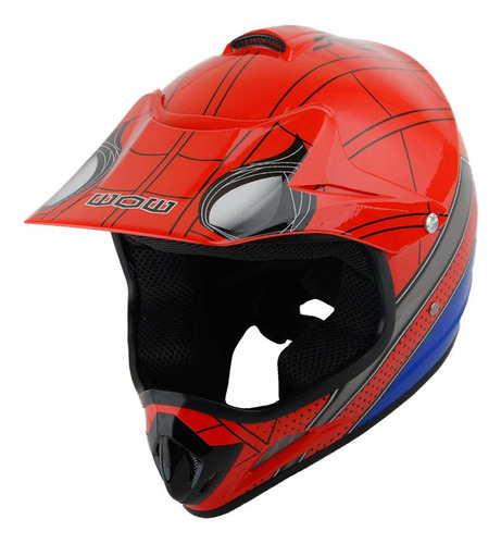 Wow - Casco De Motocross Para Niños, Bmx, Mx, Atv, Casco D.