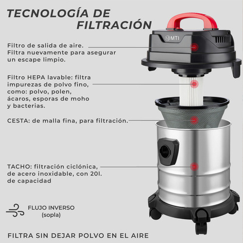 Combo Limpieza Hidrolavadora Bestool 1400w + Aspiradora Mti