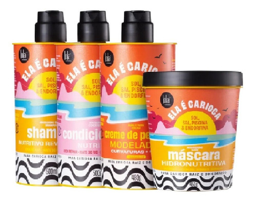 Lola Ela É Carioca Kit Shamp+cond+máscara+creme Pentear 4abc