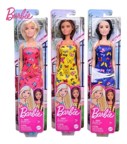 Muñeca Barbie Básica Mattel Vestido T7439