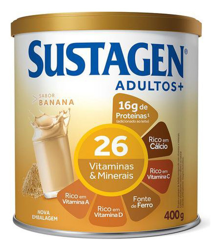 Complemento Alimentar Adultos+ Sabor Banana 400g Sustagen