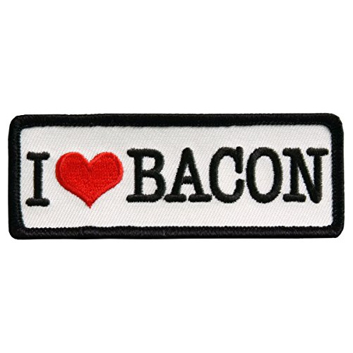 Me Encanta Bacon, Parche De Rayón Bordado Hilo Alto Pl...