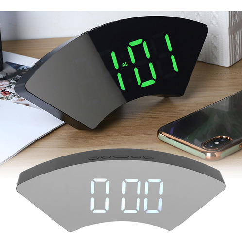 Reloj De Espejo Digital, Simple, Electrónico, Led, Usb, Alar