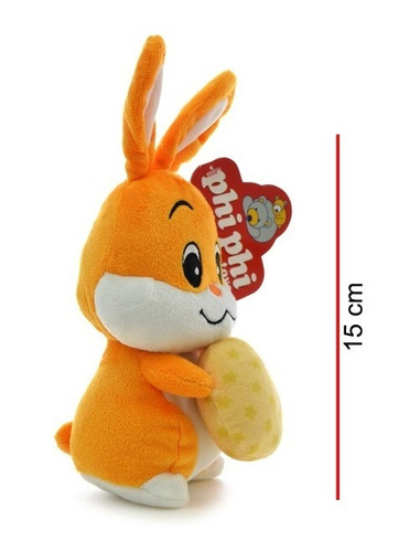 Peluche Conejito Con Huevo Naranja 20cm Phi Phi Toys (4275)