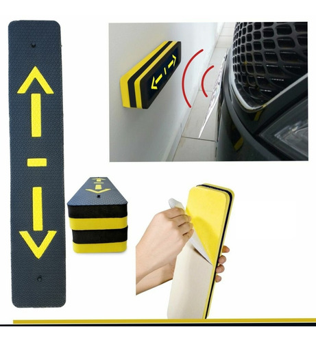 Imagem 1 de 5 de Kit 20 Protetores Parachoque Garagem Frontal Batente 8cm