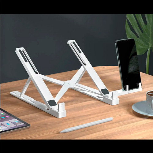 Suporte Ergonômico Para Notebook E Tablet Celular Branco
