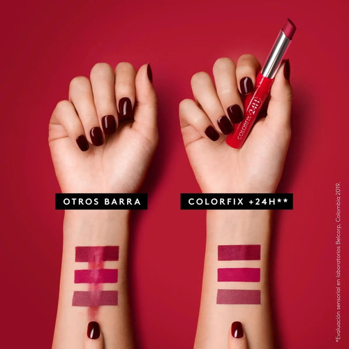 Labial En Barra Mate Colorfix 24h De Esika Vino Luchadora