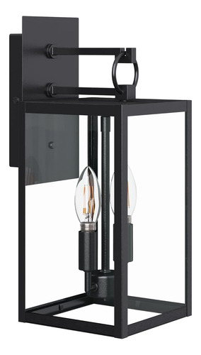Lámpara De Pared Negra Para Exteriores Nathan James Ferris F