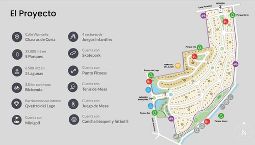 Lote En Venta Chacras De Coria - Parque Isla En Proyecto Qvattro Viamonte - Mendoza