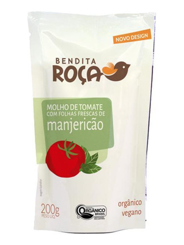 Kit 3x: Molho Tomate Manjericão Orgânico Bendita Roça 200g