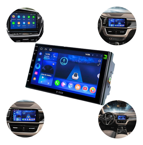 Multimídia Android 32gb 3gb Ram H-tech Usb Bluetooth Touch