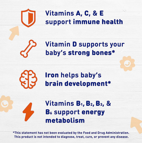 Multi Vitaminas Hierro Bebés 6+ Meses Suplemento 50 Dias