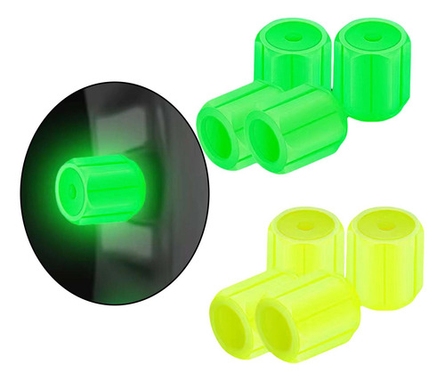 8 Tapas Antipolvo Fluorescentes A Prueba De Amarillo Verde