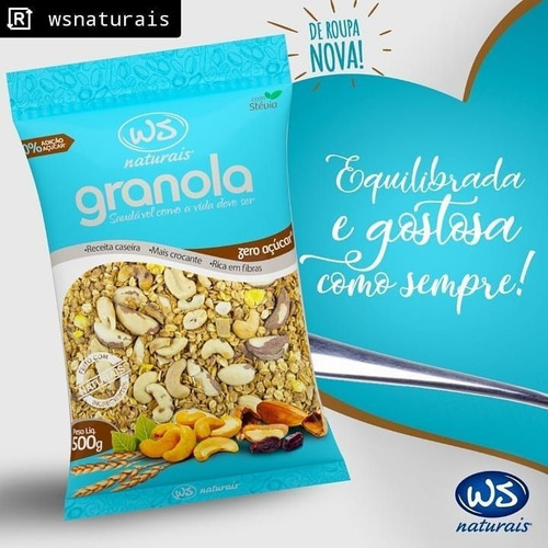 Imagem 3 de 5 de 5x Granola Zero Ws Naturais 500g