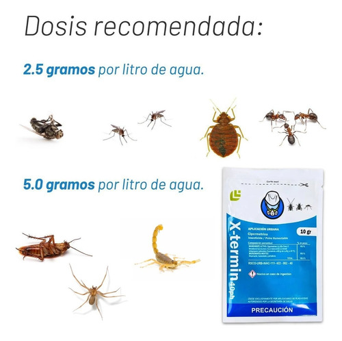 Insecticida Veneno Mata Cucarachas Chinches X-termin Asperso