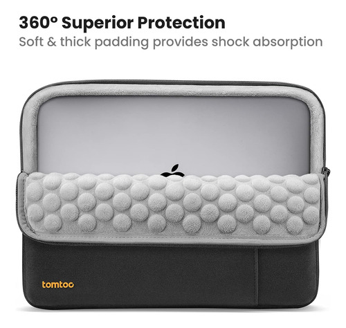 Funda Para Portátil De 13 Pulgadas, Negra, Impermeable Y Pro