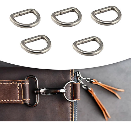 2 X 5 Uds Anillos En D De Acero Inoxidable Anillo
