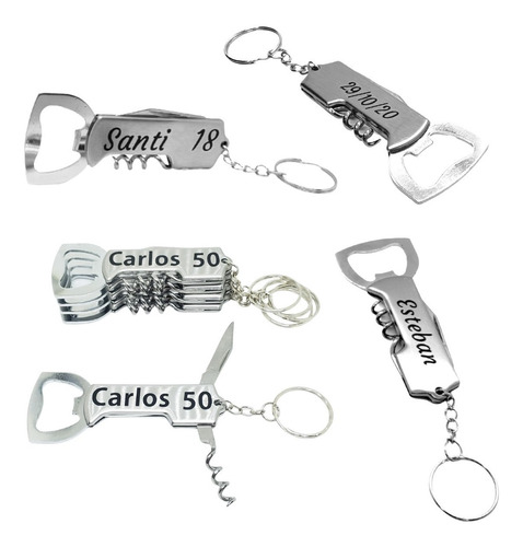 Llavero X50 Souvenir Destapador Abridor 3 En 1 Personalizado