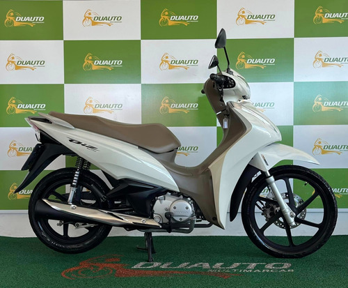 Honda Biz 125i 2018 Apenas 24.900km Branca Banco Caramelo