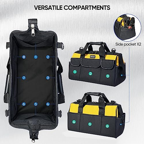 Bolsa De Herramientas Amarilla Con Múltiples Bolsillos Y Cor
