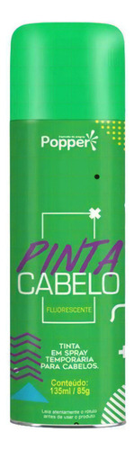  Tinta Para Cabelo Temporária 135ml Verde Neon Popper Festa