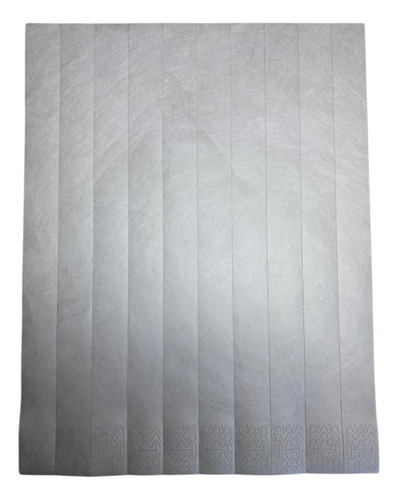Pulseras Lisas Papel Tyvek Pack 1000 Seguridad Vip Fiestas Blanco