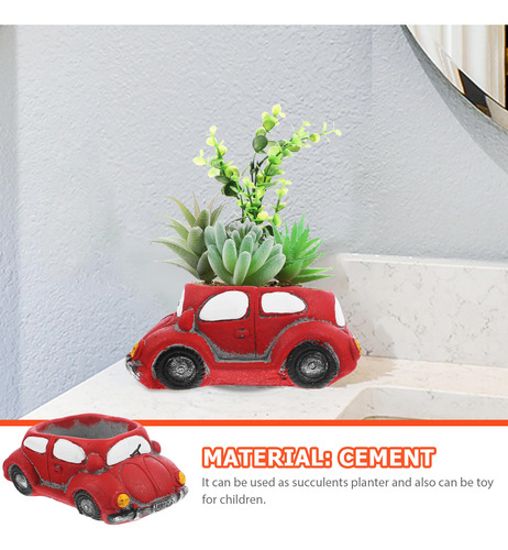 Maceta Creativa Para Coche Retro Con Plantas Suculentas, Mic
