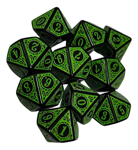 4 X 10 Dados De Varios Lados, Dados Acrílicos D10 Para