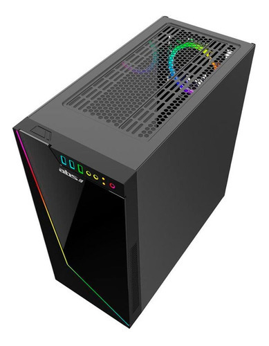 Gabinete Gamer Gamdias Argus M1 Eatx Rgb Cristal Templado Color Negro