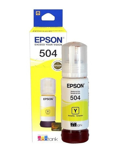 Botella Tinta Original Epson T504 Yellow