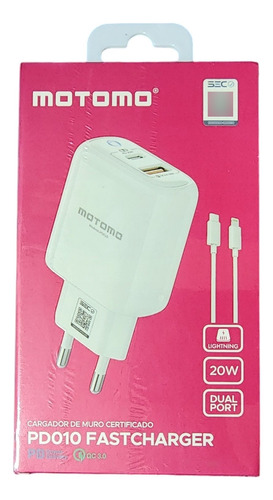 Cargador Motomo Pd010 20 W Cable Para iPhone iPad