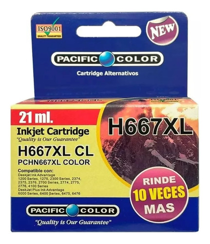 Tinta H-667 Xl Color 21ml Pacific 