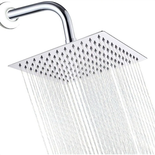 Regadera Cuadrada 10  Baño Ducha Lluvia Solvex Cromada