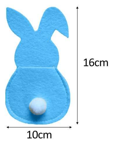 4 Piezas Porta Cubiertos De Pascua Organizador De Azul