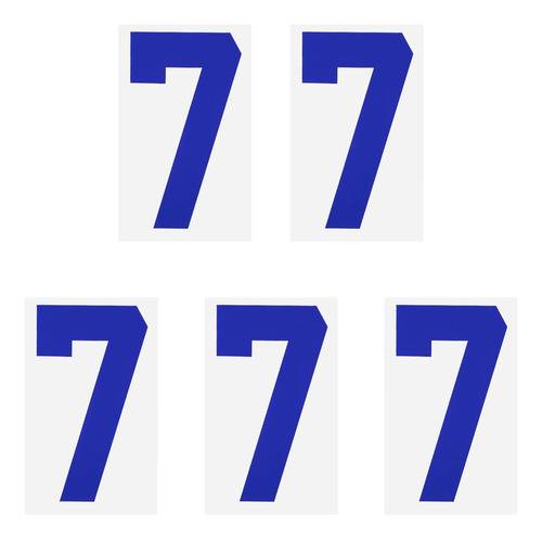 Numero Unico Transferencia Calor 7 8  Color Azul Para Equipo