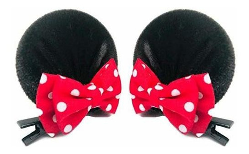 Mickey Mouse Minnie Mouse Clips De Orejas Rojo Rosa Lunares 