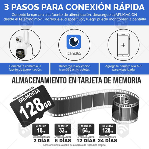 Imagen 9 de 10 de Cámara Domo Ip Wifi Robotica Lente Dual Full Hd Exterior