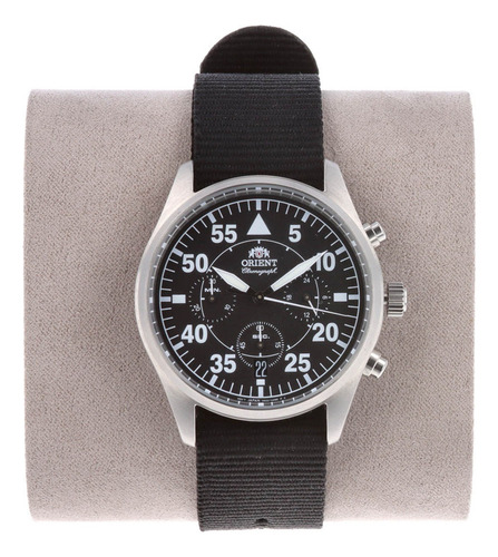 Reloj Para Hombre Orient *quartz Sport*. Negro Plateado Negro