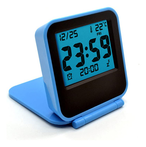 Mini Pequeño Reloj Digital De Alarma De Viaje Luz Noct...