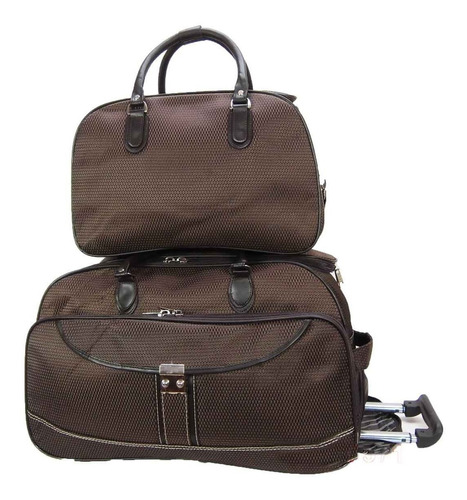 Imagem 2 de 9 de Sacola De Viagem Com Rodinhas + Bolsa Para Bagem De Mão