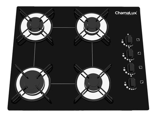 Fogão Cooktop Ultra Chama 4 Bocas Marrom - Chamalux