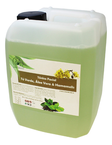 Tónico Facial  Áloe Vera, Té Verde & Hamamelis 5l Tipo De Piel Todo Tipo De Piel