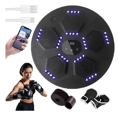 Máquina De Boxeo Con Música Led Bluetooth 40 * 40cm