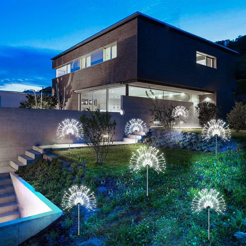 Luces Solares De Fuegos Artificiales Para Decoración De Jard